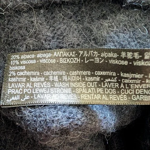 Massimo Dutti Womens Size S Blue Alpaca Wool Cashmere Blend Oversized Cardigan - Picture 10 of 12